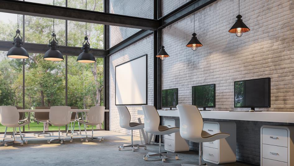 上海流行的工业风办公室设计,办公室无吊顶如何做隔断设计？