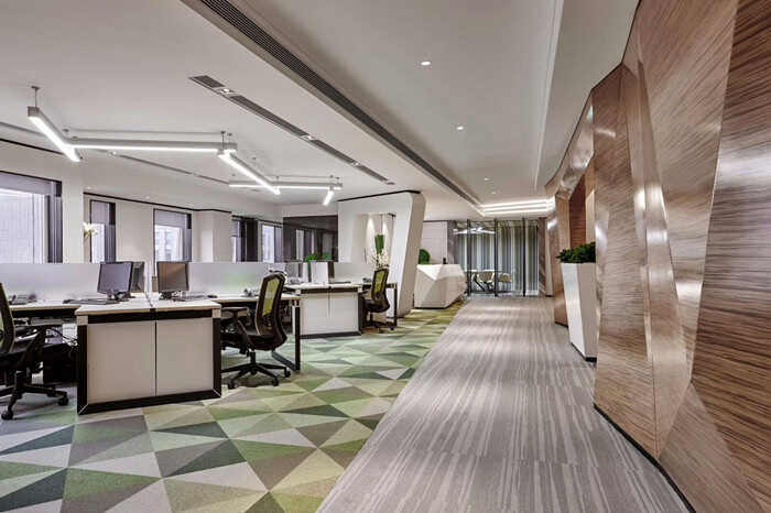 如何在办公室装修中突出对比效果,写字楼装修常用的地面材料