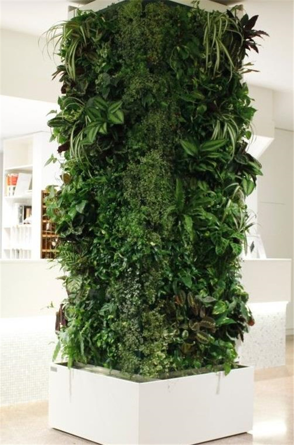 办公室里突兀的大柱子如何装饰设计