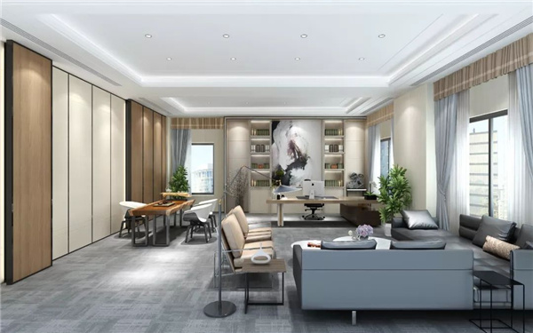 轻奢风董事长办公室装修