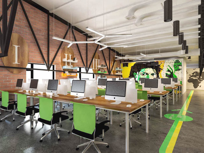 雨林景观办公室装修设计