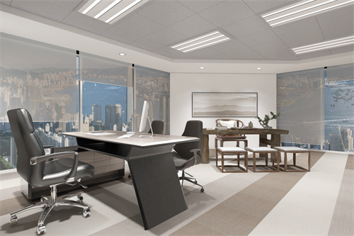 2021年公司总经理办公室装修效果图